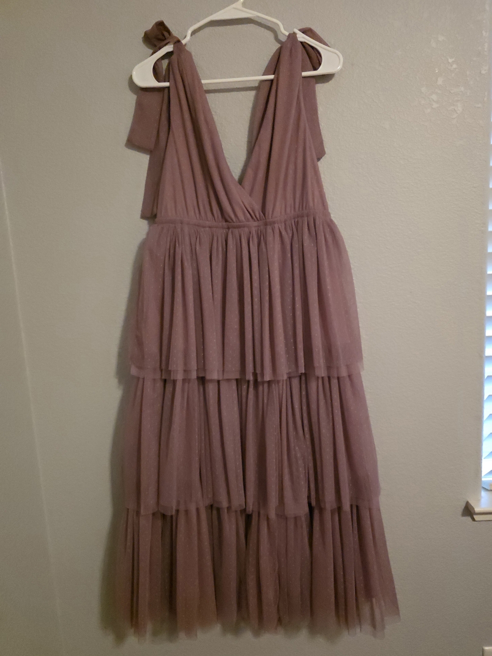 Three Bird Nest Mauve Tiered Tulle Dress